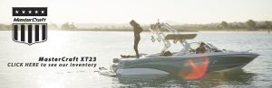 Banner - MasterCraft XT23 with pretty girl on back