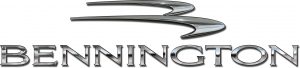 Bennington Swoosh Logo - Stacked - Chome