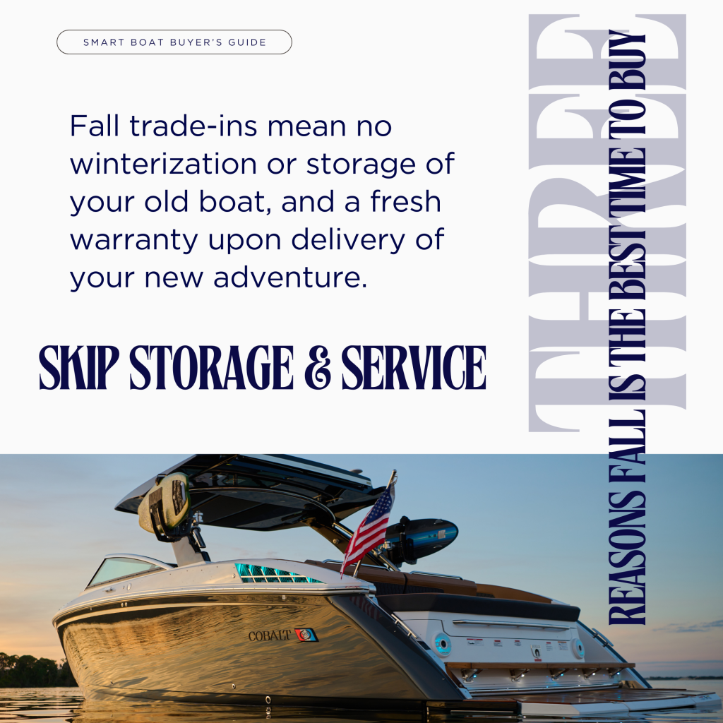 reasons to buy a boat in the fall like skipping storage