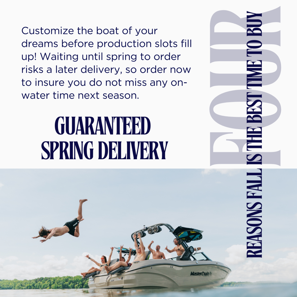 guaranteed spring delivery on fall custom orders